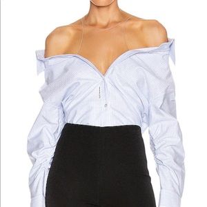 Alexander Wang Striped Falling Button Down Shirt